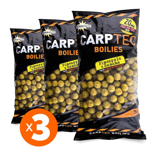 Boulies ananas carp-tec et banane 20 mm 1,8 kg (3 sacs)