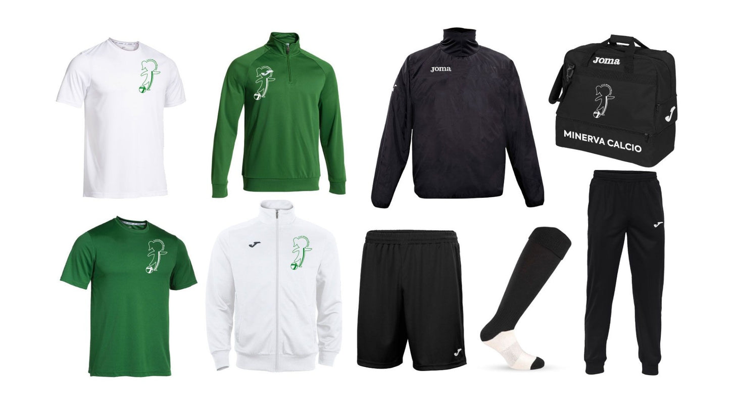 Kit de fútbol de Minerva con bolsa