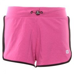 Short Damen Jersey-Stretch-rosa-schwarz