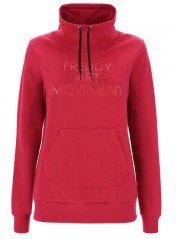Hoody Ladies Basic Cotton Red Front Panel-Variant 1