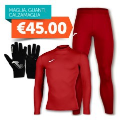 Combo Intimate Joma Knitted Thermal + Tights + Gloves Red