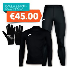 Combo Intimate Joma Knitted Thermal + Tights + Gloves Black
