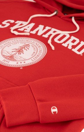 Felpa Uomo con Cappuccio Logo College fronte rosso 