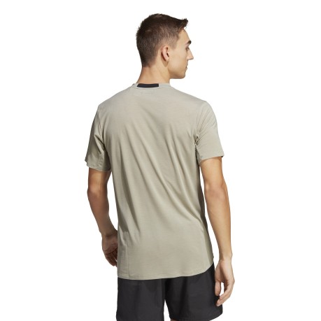 T-Shirt Uomo Designed For Training grigio fronte