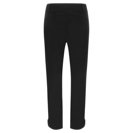 Pantaloni Donna Basic Cotton Solid nero fronte
