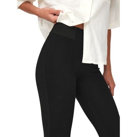 Pantaloni Casual Donna Leggings High-Waist - indossato fronte