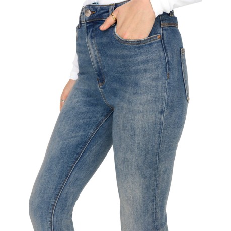 Jeans Casual Donna HighWaisted Flared - indossato fronte