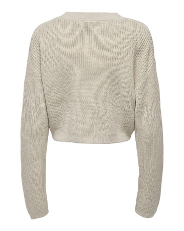 Maglione Donna Cropped Knitted Pullover - indossato fronte