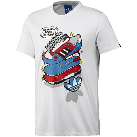 T-shirt da uomo modello Sneaker in cotone dell'Adidas