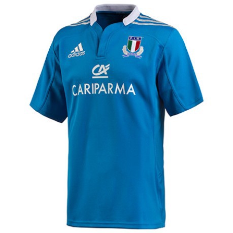 La primera camiseta oficial de la selección italiana de rugby del equipo, modelo de Rugby de Italia Partido - frente