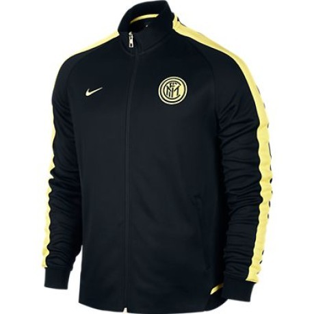 Jacket is Inter yellow and black