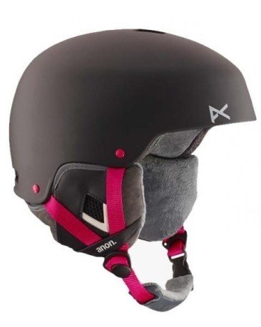 Snowboard casco de Hombre Lince negro rosa
