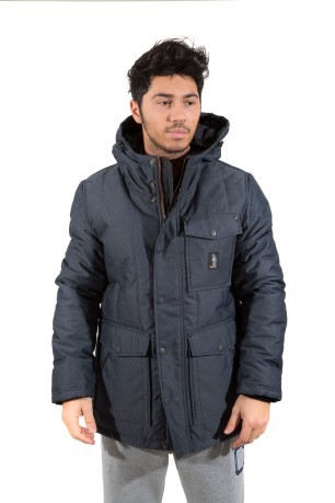 Long jacket Man Toga Thermor blue