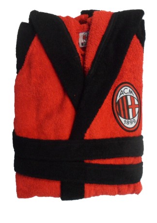 Terry robe ac Milan red black