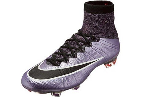 Zapatos del Fútbol de los Hombres Mercurial Superfly púrpura gris