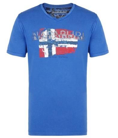 T-shirt Herren Slood blaue Flagge