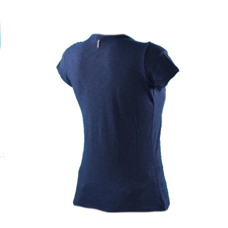 T-Shirt de dames de la Flamme d'Impression bleu