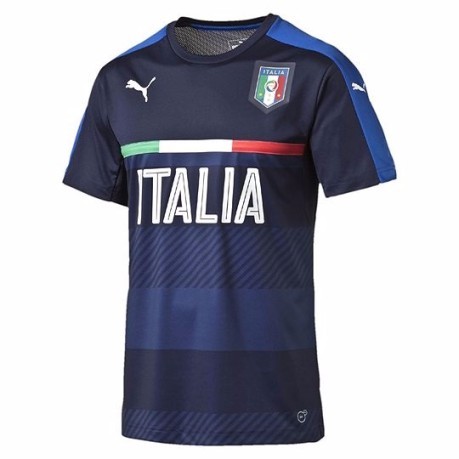 Camiseta de fútbol de los Hombres de la Figc Italia Jersey de Entrenamiento azul