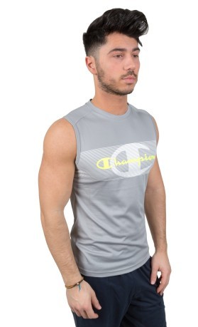 T-Shirt Man Protecc Sleeveless gray