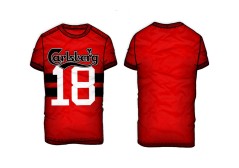 T-shirt Nummer 18, rot