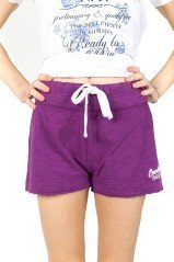 Pantalones cortos de NY de la mujer gata luz púrpura