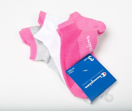 Calcetines de las señoras Tri-Pack de color rosa-gris