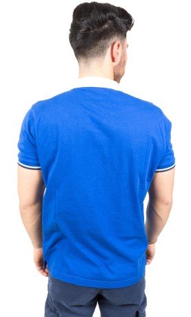 Polo Mann Chris-Jersey-Hals-Shirt-blau, variante 1