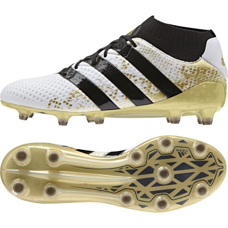 Zapatos de fútbol Ace 16.1 Primeknit FG blanco amarillo