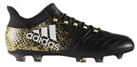 Chaussures de football X 16,2 FG Cuir-noir-jaune -