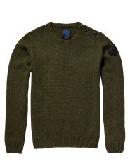 Sweater Men crew neck With Buttons-orange