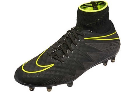 Zapato de Hombre de Fútbol Hypervenom Phantom II FG negro amarillo dx