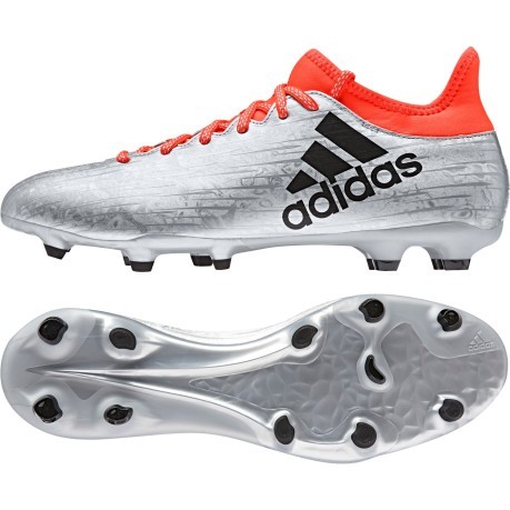 Botas de fútbol X 16,3 FG gris rojo
