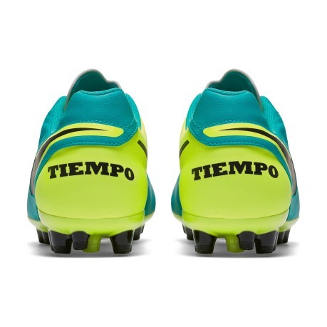 Zapato de Hombre de Fútbol Tiempo Genio II de Cuero AG verde negro