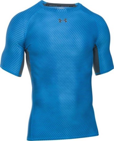 Hombres T-Shirt Armour HeatGear Impreso azul
