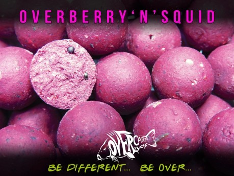 Boilies Overberry N' Squid 16 mm 1 kg