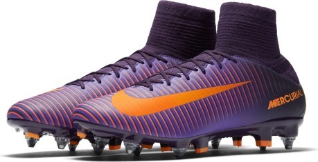 Chaussures de football Mercurial Veloce III SG-Pro pourpre orange