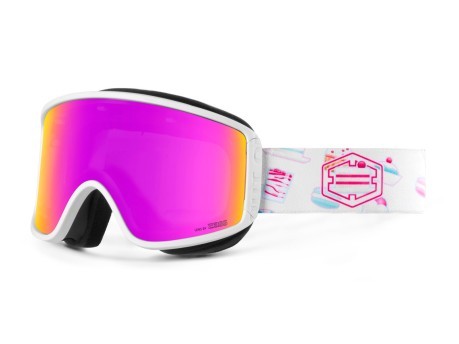 Maschera Snowboard Shift Sweets Violet bianco rosa 