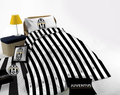 Couette Double de la Juventus blanc noir