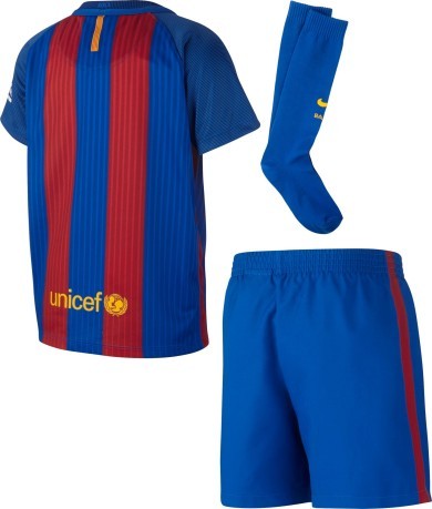 Mini Kit Barcellona Home rossa-blu