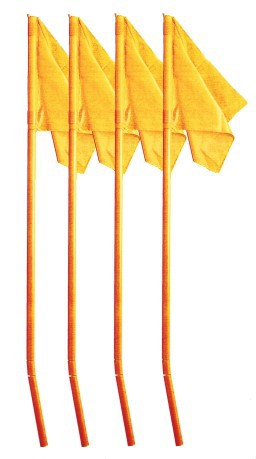 Banderas de Fútbol Esquina con Bisagras amarillo