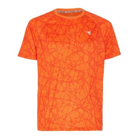 T-Shirt Uomo Bright arancio retro 