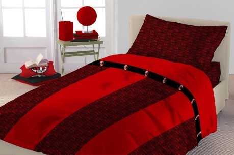 Set Bettbezug Milan rot schwarz 2