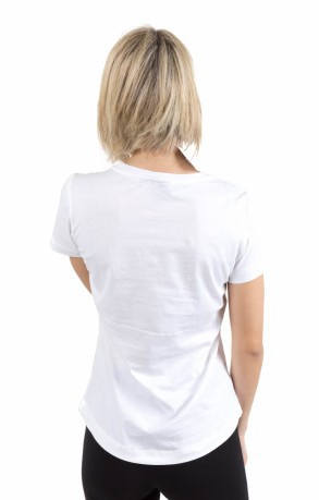 T-Shirt Donna Scritta Champion bianco 