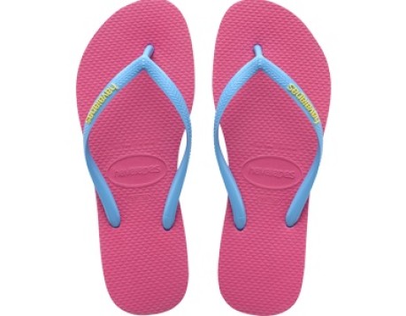 Flip flops Women's Slim Logo pink blue