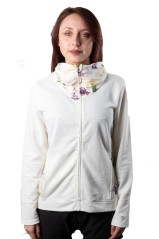 Sweatshirt Woman Full Zip Spring front white fantasy