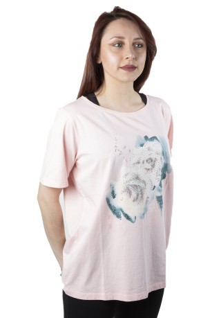 T-Shirt Woman Lady Spring Avenue pink front