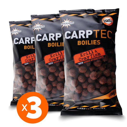 Bouillies carp-tec krill & écrevisses 20 mm 1,8 kg (3 sacs)