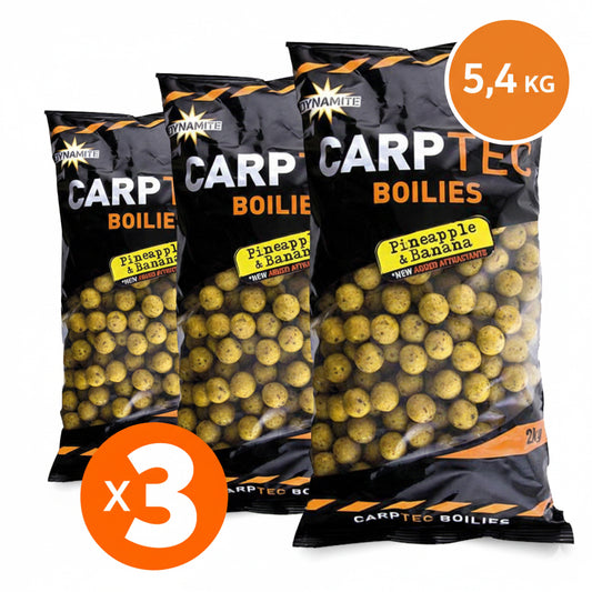Boilies Carp-Tec Pineapple & Banana 20 mm 1,8 kg (3 sacchetti)