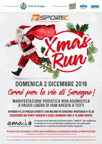 Iscrizione XMAS Run 2018 - 2 Dicembre 2018, corsa di Babbo Natale