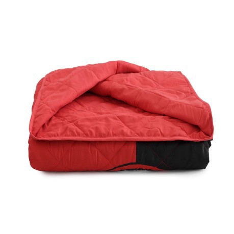Single Quilted bedcover Milan red black